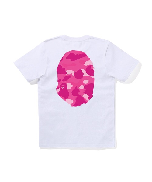 A BATHING APE(アベイシングエイプ)の「COLOR CAMO BIG APE HEAD TEE(Tシャツ/カットソー・レディース・ブラック×ピンク/ホワイト×ピンク/ブラック×ブルー/ホワイト×ネイビー・X-SMALL/MEDIUM/SMALL)」の8枚目の写真
