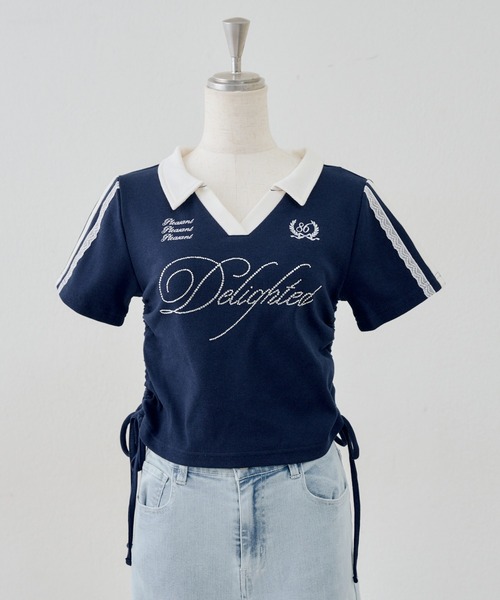 continuer de NICE CLAUP（コンティニューデナイスクラップ）の「キラロゴユニT（Tシャツ/カットソー・レディース・ボルドー/ネイビー/アイボリー・FREE）」の11枚目の写真