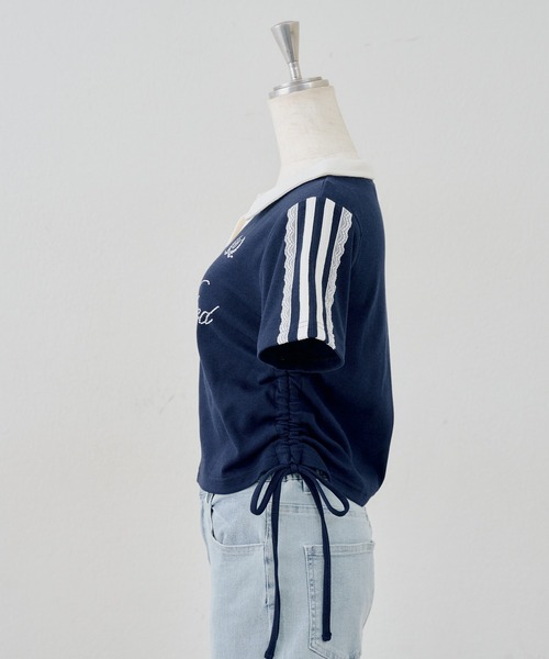 continuer de NICE CLAUP（コンティニューデナイスクラップ）の「キラロゴユニT（Tシャツ/カットソー・レディース・ボルドー/ネイビー/アイボリー・FREE）」の12枚目の写真