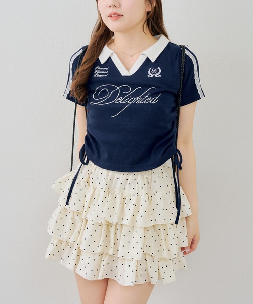 continuer de NICE CLAUP（コンティニューデナイスクラップ）の「キラロゴユニT（Tシャツ/カットソー・レディース・ボルドー/ネイビー/アイボリー・FREE）」の4枚目の写真