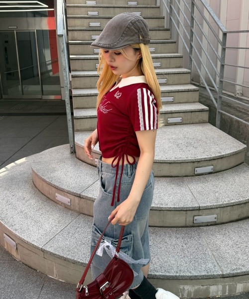 continuer de NICE CLAUP（コンティニューデナイスクラップ）の「キラロゴユニT（Tシャツ/カットソー・レディース・ボルドー/ネイビー/アイボリー・FREE）」の20枚目の写真