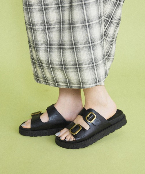 MIRROR STOKE(ミラーストーク)の「【ZOZO限定/追加】BUCKLE SANDAL/バックルサンダル(サンダル・レディース・レオパード/ブラック・MEDIUM/LARGE)」の12枚目の写真