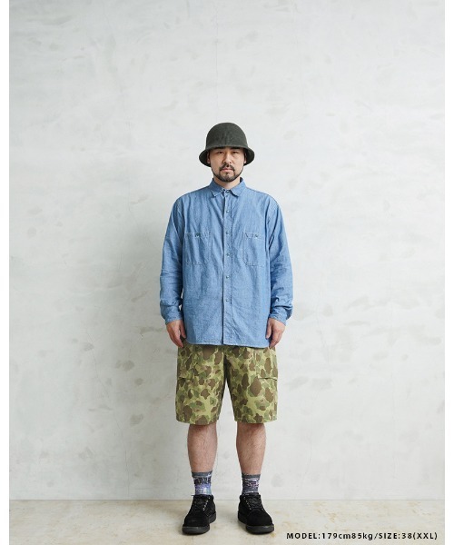 WAIPER.inc(ワイパーインク)の「WAIPER.inc 米軍 1940's U.S.M.C. P-44 HBT モンキーショートパンツ ダックハンターカモ【WP1151】(その他パンツ・メンズ・カモフラージュ・XL/L/M)」の10枚目の写真