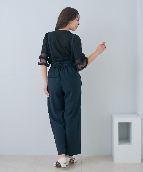 Neige(ネージュ)の「フラワーペタルシアースリーブトップス(Tシャツ/カットソー・レディース・ホワイト/ブラック・ONE SIZE)」の4枚目の写真