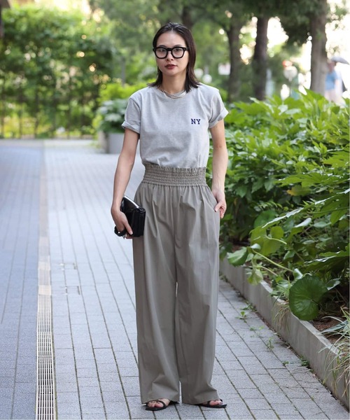 JOURNAL STANDARD（ジャーナルスタンダード）の「《追加5》【撥水/接触冷感/洗える/UVカット】リネンナイロンストレッチワイドパンツ（その他パンツ・レディース・ブラック/ベージュ系その他/グレー/アイボリー・38/40/36/34）」の8枚目の写真