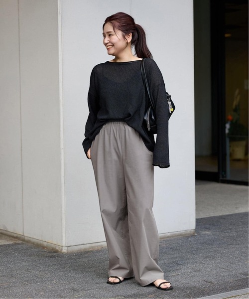 JOURNAL STANDARD（ジャーナルスタンダード）の「《追加5》【撥水/接触冷感/洗える/UVカット】リネンナイロンストレッチワイドパンツ（その他パンツ・レディース・ブラック/ベージュ系その他/グレー/アイボリー・38/40/36/34）」の9枚目の写真