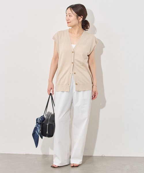JOURNAL STANDARD（ジャーナルスタンダード）の「《追加5》【撥水/接触冷感/洗える/UVカット】リネンナイロンストレッチワイドパンツ（その他パンツ・レディース・ブラック/ベージュ系その他/グレー/アイボリー・38/40/36/34）」の10枚目の写真