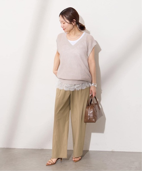 JOURNAL STANDARD（ジャーナルスタンダード）の「《追加5》【撥水/接触冷感/洗える/UVカット】リネンナイロンストレッチワイドパンツ（その他パンツ・レディース・ブラック/ベージュ系その他/グレー/アイボリー・38/40/36/34）」の12枚目の写真