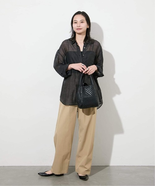 JOURNAL STANDARD（ジャーナルスタンダード）の「《追加5》【撥水/接触冷感/洗える/UVカット】リネンナイロンストレッチワイドパンツ（その他パンツ・レディース・ブラック/ベージュ系その他/グレー/アイボリー・38/40/36/34）」の13枚目の写真