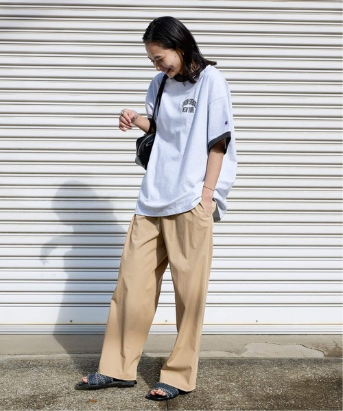 JOURNAL STANDARD(ジャーナルスタンダード)の「《追加5》【撥水/接触冷感/洗える/UVカット】リネンナイロンストレッチワイドパンツ(その他パンツ・レディース・ブラック/ベージュ系その他・38/40/36/34)」の3枚目の写真