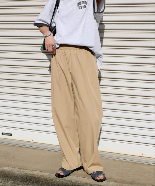 JOURNAL STANDARD(ジャーナルスタンダード)の「《追加5》【撥水/接触冷感/洗える/UVカット】リネンナイロンストレッチワイドパンツ(その他パンツ・レディース・ブラック/ベージュ系その他・38/40/36/34)」の4枚目の写真