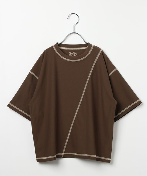 GLOBAL WORK(グローバルワーク)の「サラサラ快適DRYステッチT/714688(Tシャツ/カットソー・キッズ・ブラウン/ライトグレー/ブラック・140cm/150cm/130cm/160cm)」の3枚目の写真