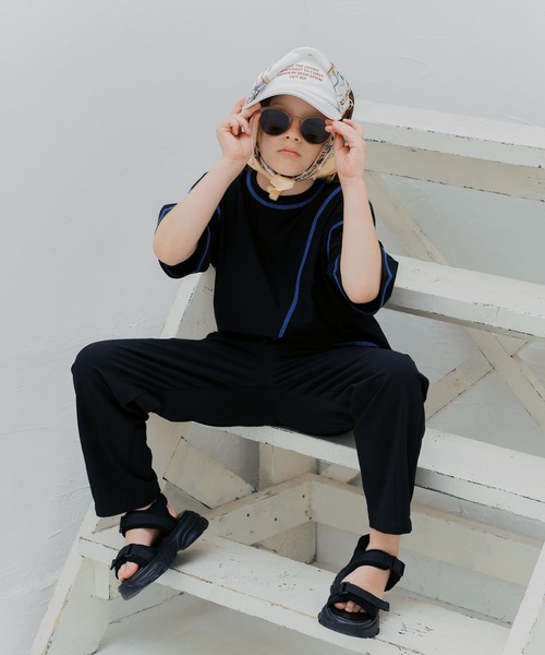 GLOBAL WORK(グローバルワーク)の「サラサラ快適DRYステッチT/714688(Tシャツ/カットソー・キッズ・ブラウン/ライトグレー/ブラック・140cm/150cm/130cm/160cm)」の8枚目の写真