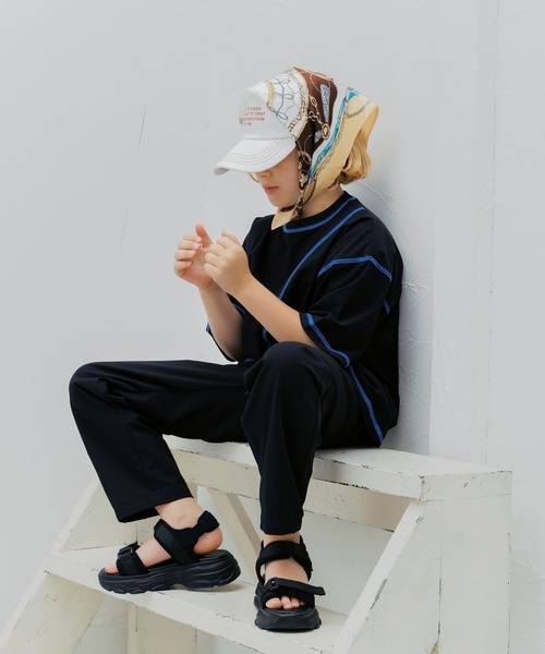 GLOBAL WORK(グローバルワーク)の「サラサラ快適DRYステッチT/714688(Tシャツ/カットソー・キッズ・ブラウン/ライトグレー/ブラック・140cm/150cm/130cm/160cm)」の9枚目の写真