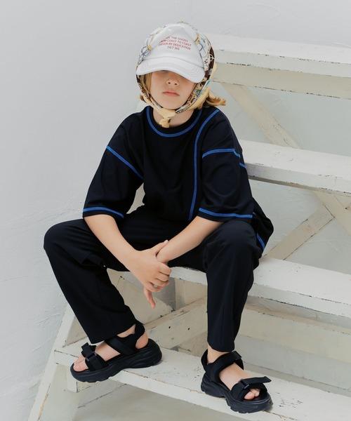 GLOBAL WORK(グローバルワーク)の「サラサラ快適DRYステッチT/714688(Tシャツ/カットソー・キッズ・ブラウン/ライトグレー/ブラック・140cm/150cm/130cm/160cm)」の12枚目の写真