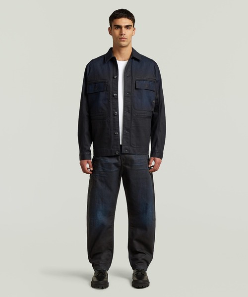 G-STAR(ジースター)の「Correct Regular Overshirt/クリーンデザインレギュラーデニムシャツジャケット(シャツ/ブラウス・メンズ・ダークインディゴブルー・LARGE/SMALL/MEDIUM)」の4枚目の写真