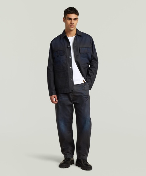 G-STAR(ジースター)の「Correct Regular Overshirt/クリーンデザインレギュラーデニムシャツジャケット(シャツ/ブラウス・メンズ・ダークインディゴブルー・LARGE/SMALL/MEDIUM)」の5枚目の写真