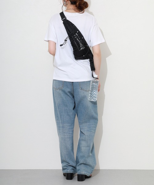 THRASHER（スラッシャー）の「THRASHER ボトルホルダー付き ボディバッグ ウエストバッグ BAG 男女兼用（ボディバッグ/ウエストポーチ・メンズ・ブラック・FREE）」の15枚目の写真