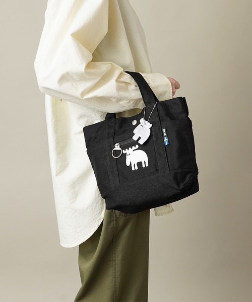moz(モズ)の「【WEB限定】moz(モズ) リフレクター付き キャンバスランチトートバッグ ZZHC-04RE(エコバッグ/サブバッグ・レディース・グレー/ブラック×ゴールド/ブラック・ONE SIZE)」の16枚目の写真