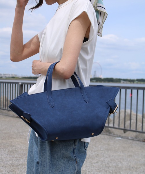 Scrap Book（スクラップブック）の「【atnek AND Scrap Book】半径トートバッグ（トートバッグ・レディース・ブルー/ピンク/イエロー/ネイビー・FREE）」の8枚目の写真