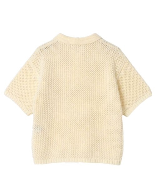 Human 2nd Occasion(ヒューマンセカンドオケージョン)の「清涼感溢れるメッシュ編み で旬なレイヤード を楽しむ ポロニット(ニット/セーター・レディース・イエロー/ナチュラル・FREE)」の10枚目の写真