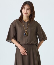 TRANS WORK（トランスワーク）の「【ウォッシャブル】パウダーシアーブラウス（シャツ/ブラウス）」