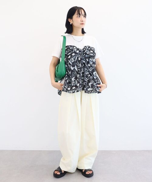 Green Parks(グリーンパークス)の「スカーフドッキングプルオーバー(Tシャツ/カットソー・レディース・ブラウン/オレンジ/ブラック・FREE)」の21枚目の写真