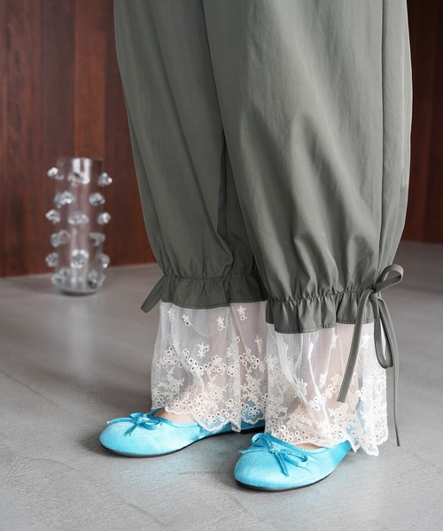 SANSeLF(サンセルフ)の「【SANSeLF】レースヘムドロストパンツ saw26s093(その他パンツ・レディース・カーキ・FREE)」の13枚目の写真
