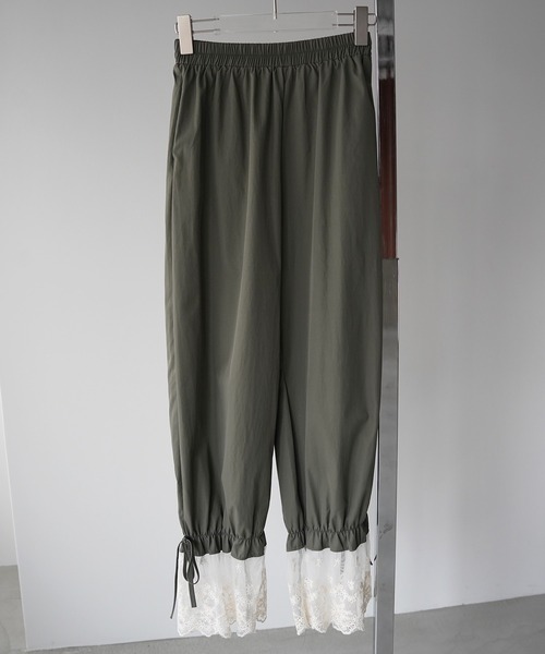SANSeLF(サンセルフ)の「【SANSeLF】レースヘムドロストパンツ saw26s093(その他パンツ・レディース・カーキ・FREE)」の15枚目の写真
