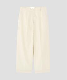 YLEVE / SILK COTTON CLOTH BIO SUEDE TROUSERS
