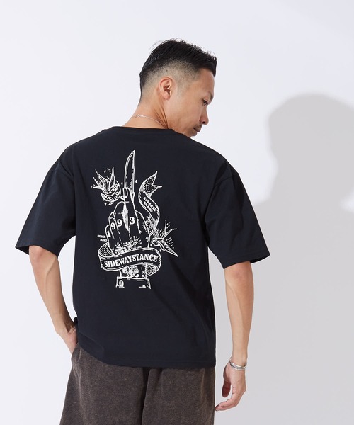 En serio TOKYO(エンソリオトーキョー)の「【SIDEWAYSTANCE】ギャングハンド半袖Tシャツ 70803(Tシャツ/カットソー・メンズ・ブラック/ホワイト・MEDIUM/X-LARGE/LARGE/SMALL)」の11枚目の写真