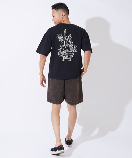 En serio TOKYO(エンソリオトーキョー)の「【SIDEWAYSTANCE】ギャングハンド半袖Tシャツ 70803(Tシャツ/カットソー・メンズ・ブラック/ホワイト・MEDIUM/X-LARGE/LARGE/SMALL)」の12枚目の写真