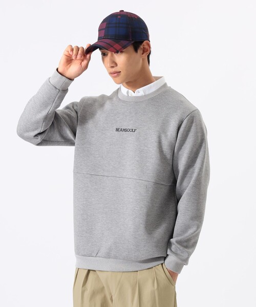 BEAMS GOLF（ビームスゴルフ）の「ORANGE LABEL / チェックロゴ プルオーバー（スウェット・メンズ・グレー/ネイビー・M/S/XL/L）」の4枚目の写真