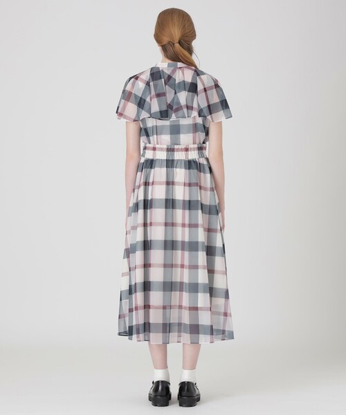 BLUE LABEL CRESTBRIDGE(ブルーレーベルクレストブリッジ)の「トリコットプリントチェックスカート(スカート・レディース・パープル系その他4/レッド・36/38)」の8枚目の写真