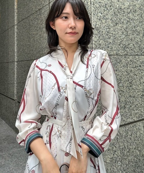 PINKY&DIANNE(ピンキーアンドダイアン)の「◆エクストリアンプリントワンピース(ワンピース・レディース・ベージュ系その他/ホワイト系その他2・38/36)」の7枚目の写真