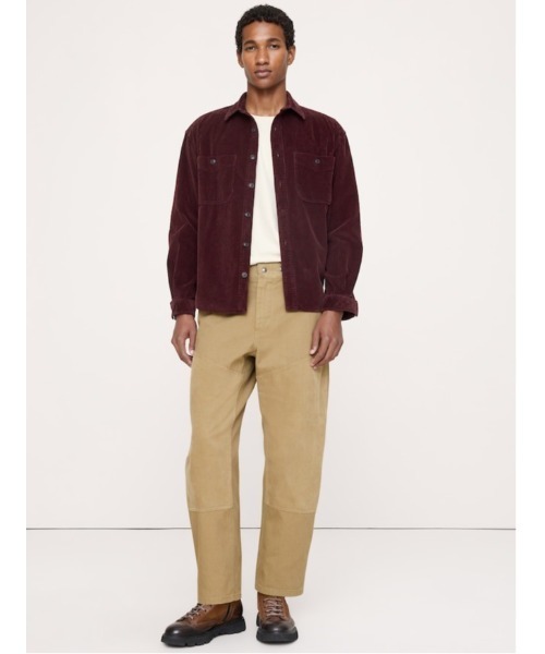 Banana Republic(バナナリパブリック)の「リラックス ミックスメディア バレルパンツ(その他パンツ・メンズ・バーガンディー/ベージュ・28W 30L/31W 30L/30W 30L/29W 30L/34W 30L/33W 30L/32W 30L)」の1枚目の写真
