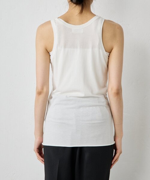 GALLARDAGALANTE（ガリャルダガランテ）の「【La nature linge】キュプラハイツイストヘンリータンク（タンクトップ・レディース・オフホワイト/モカ/ブラック・FREE）」の12枚目の写真