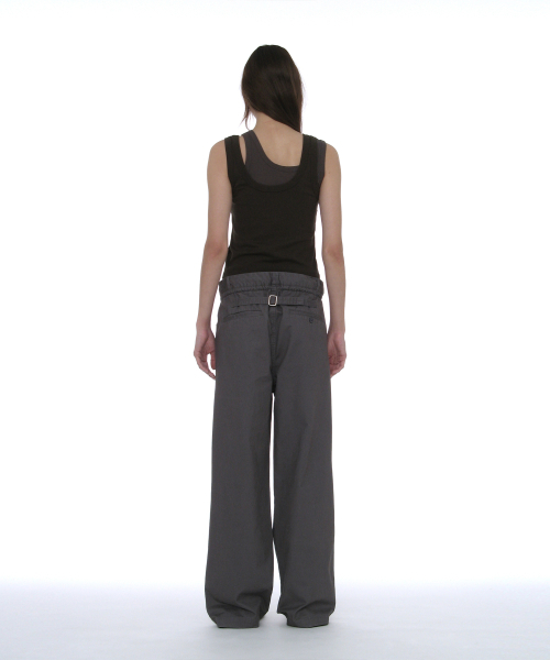 PARTIMENTO WOMEN(パルティメントウィメン)の「ウォッシュドドローストリングチノパンツ_ブルーグレー(その他パンツ・レディース・その他・SMALL/MEDIUM)」の4枚目の写真