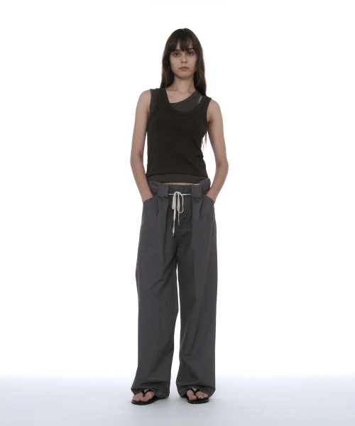 PARTIMENTO WOMEN(パルティメントウィメン)の「ウォッシュドドローストリングチノパンツ_ブルーグレー(その他パンツ・レディース・その他・SMALL/MEDIUM)」の5枚目の写真
