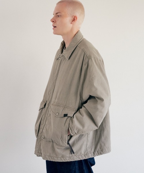 rehacer(レアセル)の「rehacer : Canvas Utility Field Jacket / キャンバス ユーティリティフィールドジャケット(ミリタリージャケット・メンズ・ブラック/グレー・LARGE/MEDIUM/SMALL)」の4枚目の写真