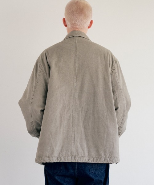 rehacer(レアセル)の「rehacer : Canvas Utility Field Jacket / キャンバス ユーティリティフィールドジャケット(ミリタリージャケット・メンズ・ブラック/グレー・LARGE/MEDIUM/SMALL)」の5枚目の写真