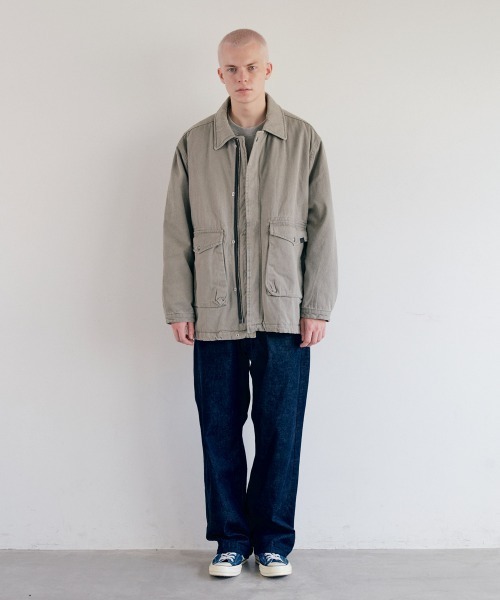 rehacer(レアセル)の「rehacer : Canvas Utility Field Jacket / キャンバス ユーティリティフィールドジャケット(ミリタリージャケット・メンズ・ブラック/グレー・LARGE/MEDIUM/SMALL)」の6枚目の写真