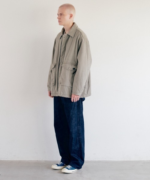 rehacer(レアセル)の「rehacer : Canvas Utility Field Jacket / キャンバス ユーティリティフィールドジャケット(ミリタリージャケット・メンズ・ブラック/グレー・LARGE/MEDIUM/SMALL)」の7枚目の写真