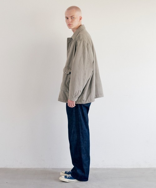 rehacer(レアセル)の「rehacer : Canvas Utility Field Jacket / キャンバス ユーティリティフィールドジャケット(ミリタリージャケット・メンズ・ブラック/グレー・LARGE/MEDIUM/SMALL)」の8枚目の写真