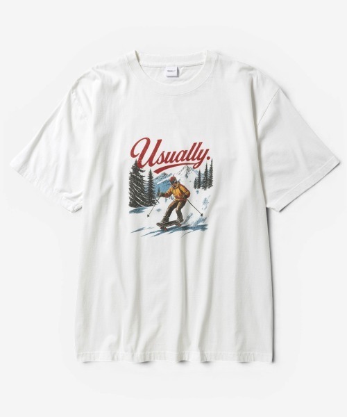 rehacer（レアセル）の「rehacer TEE : Snow Skate Ride TEE / スノースケートライド T-Shirt（Tシャツ/カットソー・メンズ・ホワイト/スミクロ・SMALL/MEDIUM/LARGE/X-LARGE）」の7枚目の写真