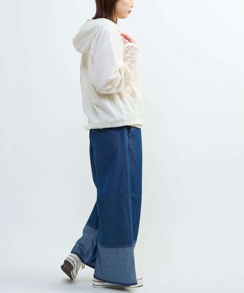 CONVERSE TOKYO(コンバーストウキョウ)の「ワイドデニムパンツ / ウエストゴム / イージーパンツ / ウォッシュ加工 / LIGHT DENIM WIDE PANTS(デニムパンツ・レディース・ブラック/インディゴブルー・FREE)」の18枚目の写真