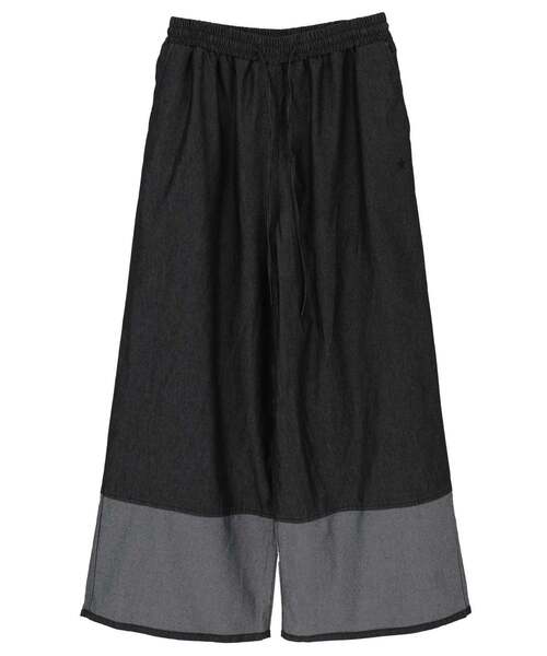 CONVERSE TOKYO(コンバーストウキョウ)の「ワイドデニムパンツ / ウエストゴム / イージーパンツ / ウォッシュ加工 / LIGHT DENIM WIDE PANTS(デニムパンツ・レディース・ブラック/インディゴブルー・FREE)」の12枚目の写真