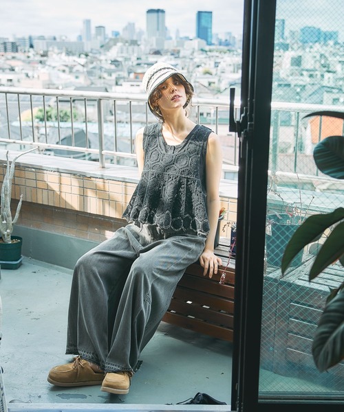 niko and...(ニコアンド)の「クロシェバイカラーハット(ハット・レディース・ベージュ/オレンジ・0)」の6枚目の写真