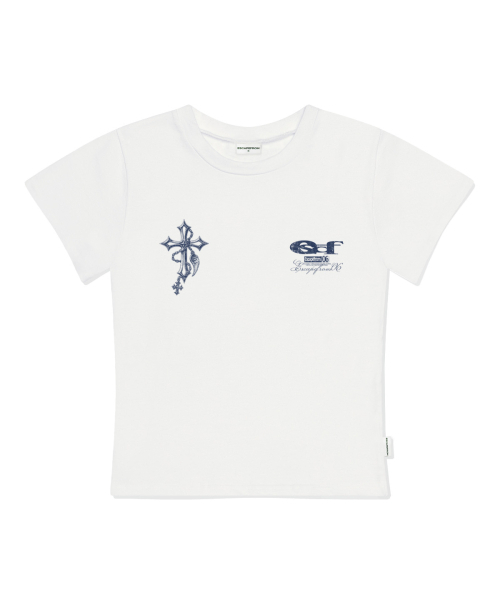 ESCAPEFROM（エスケープフロム）の「チェーンクロスプリントスリムフィット半袖Tシャツアイボリー（Tシャツ/カットソー・レディース・その他・LARGE/MEDIUM）」の2枚目の写真