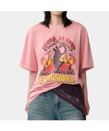 ピグメントグラフィック半袖Tシャツ - ピンク (LRBMCTR700M)